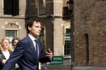 Den Haag 31 augustus 2021
Mark Rutte , Wopke Hoekstra Lillianne Ploumen Jesse Klaver Sigrid Kaag Gert Jan Segers en Rob Jetten op gesprek bij Mariette Hamer ivm vormen van nieuwe regering op het binnenhof.