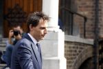 Den Haag 31 augustus 2021
Mark Rutte , Wopke Hoekstra Lillianne Ploumen Jesse Klaver Sigrid Kaag Gert Jan Segers en Rob Jetten op gesprek bij Mariette Hamer ivm vormen van nieuwe regering op het binnenhof.