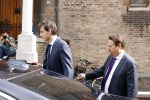 Den Haag 31 augustus 2021
Mark Rutte , Wopke Hoekstra Lillianne Ploumen Jesse Klaver Sigrid Kaag Gert Jan Segers en Rob Jetten op gesprek bij Mariette Hamer ivm vormen van nieuwe regering op het binnenhof.