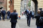 Den Haag 31 augustus 2021
Mark Rutte , Wopke Hoekstra Lillianne Ploumen Jesse Klaver Sigrid Kaag Gert Jan Segers en Rob Jetten op gesprek bij Mariette Hamer ivm vormen van nieuwe regering op het binnenhof.
