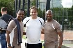 Capelle aan de IJssel 7 september 2022
Presentatie kleinglijn voor Padel van Robin van Persie en zijn vrouw Bouchra v Persie. Aron Winter met Frank Lammers en Regi Blinker