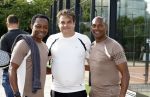 Capelle aan de IJssel 7 september 2022
Presentatie kleinglijn voor Padel van Robin van Persie en zijn vrouw Bouchra v Persie. Aron Winter met Frank Lammers en Regi Blinker