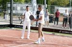 Capelle aan de IJssel 7 september 2022
Presentatie kleinglijn voor Padel van Robin van Persie en zijn vrouw Bouchra v Persie. Boef met Robin v en hun tegenstanders