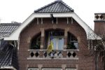 Amsterdam 16 maart 2022
Bij het huis van Gigi ravelli en haar man Roger Hoedenius hangt een Ukrainse vlag