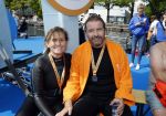 Amsterdam 28 augustus 2022
ALS Cityswim door de grachten van Amsterdam . Mari Carmen Oudendijk zwemt voor en met haar broer Carlos die aan ALS lijdt.