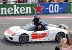 Zandvoort 4 september 2022
Nederlandse F1 Grand Prix op circuit Zandvoort.
Mark Wegh met Fernando Alonso in zijn electrische porsche