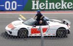 Zandvoort 4 september 2022
Nederlandse F1 Grand Prix op circuit Zandvoort.
Mark Wegh met Fernando Alonso in zijn electrische porsche