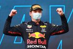 IMOLA, ITALY - APRIL 18: Race winner Max Verstappen of Netherlands and Red Bull Racing celebrates on the podium during the F1 Grand Prix of Emilia Romagna at Autodromo Enzo e Dino Ferrari on April 18, 2021 in Imola, Italy. (Photo by Mark Thompson/Getty Images)