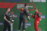 Zandvoort 4 september 2022
Nederlandse F1 Grand Prix op circuit Zandvoort.
Het podium met Max Verstappen 1e George Rusell 2e en Charles Leclerc 3e. Prins Bernhard reikt de prijzen uit.