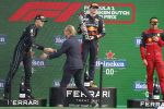 Zandvoort 4 september 2022
Nederlandse F1 Grand Prix op circuit Zandvoort.
Het podium met Max Verstappen 1e George Rusell 2e en Charles Leclerc 3e. Prins Bernhard reikt de prijzen uit.