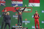 Zandvoort 4 september 2022
Nederlandse F1 Grand Prix op circuit Zandvoort.
Het podium met Max Verstappen 1e George Rusell 2e en Charles Leclerc 3e. Prins Bernhard reikt de prijzen uit.