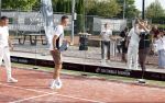 Capelle aan de IJssel 7 september 2022
Presentatie kleinglijn voor Padel van Robin van Persie en zijn vrouw Bouchra v Persie. Najib Amhali filmt Robin v Persie n Boef