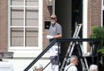 Amsterdam 1 augustus 2022
Het nieuwe huis van prinses Amalia wordt helemaal verbouwd . Er zijn nu ook veiligheids camera's opgehangen . Grachtenpand.
