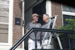 Amsterdam 1 augustus 2022
Het nieuwe huis van prinses Amalia wordt helemaal verbouwd . Er zijn nu ook veiligheids camera's opgehangen . Grachtenpand.