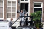 Amsterdam 1 augustus 2022
Het nieuwe huis van prinses Amalia wordt helemaal verbouwd . Er zijn nu ook veiligheids camera's opgehangen . Grachtenpand.