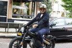 Amsterdam 1 augustus 2022
Ruud Gullit op zijn electrische Brekr scooter in Amsterdam zuid.