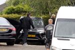 Rotterdam en Berkel en Rodenrijs 24 augustus 2023
Andre Hazes en Monique Westenberg arriveren in geblindeerde limo bij de rechtbank van Rotterdam ivm rechtszaak over dat hun zoontje Dre van school gehouden is  voor vakantie . Daarna rijden ze naar hun huis in Berkel. Er is veel pers op af gekomen . De Politie ving hen op bij de rechtbank.