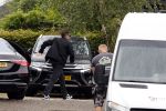 Rotterdam en Berkel en Rodenrijs 24 augustus 2023
Andre Hazes en Monique Westenberg arriveren in geblindeerde limo bij de rechtbank van Rotterdam ivm rechtszaak over dat hun zoontje Dre van school gehouden is  voor vakantie . Daarna rijden ze naar hun huis in Berkel. Er is veel pers op af gekomen . De Politie ving hen op bij de rechtbank.
