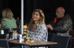 Amsterdam 4 augustus 2023
Estelle Cruijff op terras bij v Dam.