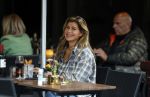 Amsterdam 4 augustus 2023
Estelle Cruijff op terras bij v Dam.