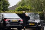 Rotterdam en Berkel en Rodenrijs 24 augustus 2023
Andre Hazes en Monique Westenberg arriveren in geblindeerde limo bij de rechtbank van Rotterdam ivm rechtszaak over dat hun zoontje Dre van school gehouden is  voor vakantie . Daarna rijden ze naar hun huis in Berkel. Er is veel pers op af gekomen . De Politie ving hen op bij de rechtbank.