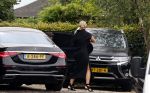 Rotterdam en Berkel en Rodenrijs 24 augustus 2023
Andre Hazes en Monique Westenberg arriveren in geblindeerde limo bij de rechtbank van Rotterdam ivm rechtszaak over dat hun zoontje Dre van school gehouden is  voor vakantie . Daarna rijden ze naar hun huis in Berkel. Er is veel pers op af gekomen . De Politie ving hen op bij de rechtbank.