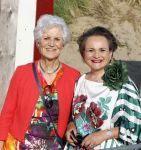 Scheveningen 27 augustus 2024
Afscheids feestje van Mark Rutte bij strandtent Culpepper. 
Alexandra Carla v Huffelen  en Karla Peijs