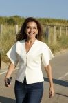 Scheveningen 27 augustus 2024
Afscheids feestje van Mark Rutte bij strandtent Culpepper. Dilan Yesilgoz met haar man en beveiliging