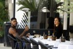 Amsterdam 8 augustus 2024
Famke Louise en Denzel Slager lunchen in Amsterdam zuid . Ze rijden in een electrische Porsche Tacan