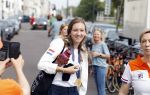 Den Haag 13 augustus 2024
De Olympische sporters die een medaille gehaald hebben worden ontvangen door premier Dick Schoof . Femke Bol