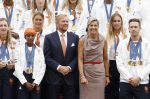 Den Haag 13 augustus 2024
Alle medaillewinnaars bij de olympische spelen op bezoek bij Koning Willem Alexander en Koningin Maxima op huis ten Bosch . oa aanwezig Femke Bol Sifan hassan Harrie Lavreysen Sharon v Rouwendaal Worthy de Jong Marit Bouwmeester Roy v d Berg de Hockey heren de hockey dames en alle roeiers.