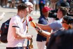 Scheveningen 12 augustus 2024
Aankomst olympische sporters in scheveningen . Humberto Tan presenteert het programma..
Harrie Lavreysen