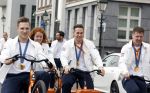 Den Haag 13 augustus 2024
De Olympische sporters die een medaille gehaald hebben worden ontvangen door premier Dick Schoof . Harrie Lavreysen
