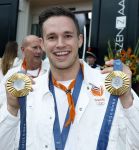 Den Haag 13 augustus 2024
De Olympische sporters die een medaille gehaald hebben worden ontvangen door premier Dick Schoof . Harrie Lavreysen