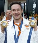Den Haag 13 augustus 2024
De Olympische sporters die een medaille gehaald hebben worden ontvangen door premier Dick Schoof . Harrie Lavreysen