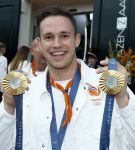 Den Haag 13 augustus 2024
De Olympische sporters die een medaille gehaald hebben worden ontvangen door premier Dick Schoof . Harrie Lavreysen