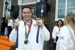 Den Haag 13 augustus 2024
De Olympische sporters die een medaille gehaald hebben worden ontvangen door premier Dick Schoof . Harrie Lavreysen