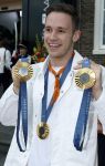 Den Haag 13 augustus 2024
De Olympische sporters die een medaille gehaald hebben worden ontvangen door premier Dick Schoof . Harrie Lavreysen