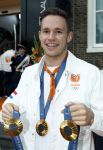 Den Haag 13 augustus 2024
De Olympische sporters die een medaille gehaald hebben worden ontvangen door premier Dick Schoof . Harrie Lavreysen