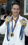 Den Haag 13 augustus 2024
De Olympische sporters die een medaille gehaald hebben worden ontvangen door premier Dick Schoof . Harrie Lavreysen
