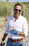 Scheveningen 27 augustus 2024
Afscheids feestje van Mark Rutte bij strandtent Culpepper. Hugo de Jonge met hand in gips