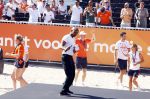 Scheveningen 12 augustus 2024
Aankomst olympische sporters in scheveningen . Humberto Tan presenteert het programma.