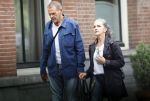 Amsterdam 22 augustus 2024
Joop Oonk met zijn vrouw op straat in Amsterdam.