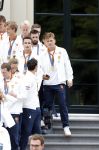 Den Haag 13 augustus 2024
Alle medaillewinnaars bij de olympische spelen op bezoek bij Koning Willem Alexander en Koningin Maxima op huis ten Bosch . oa aanwezig Femke Bol Sifan hassan Harrie Lavreysen Sharon v Rouwendaal Worthy de Jong Marit Bouwmeester Roy v d Berg de Hockey heren de hockey dames en alle roeiers. Jorrit Croon