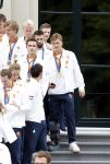 Den Haag 13 augustus 2024
Alle medaillewinnaars bij de olympische spelen op bezoek bij Koning Willem Alexander en Koningin Maxima op huis ten Bosch . oa aanwezig Femke Bol Sifan hassan Harrie Lavreysen Sharon v Rouwendaal Worthy de Jong Marit Bouwmeester Roy v d Berg de Hockey heren de hockey dames en alle roeiers. Jorrit Croon