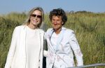 Scheveningen 27 augustus 2024
Afscheids feestje van Mark Rutte bij strandtent Culpepper. Kasja Ollongren met partner Irene v d Brekel