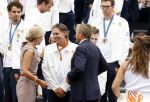 Den Haag 13 augustus 2024
Alle medaillewinnaars bij de olympische spelen op bezoek bij Koning Willem Alexander en Koningin Maxima op huis ten Bosch . oa aanwezig Femke Bol Sifan hassan Harrie Lavreysen Sharon v Rouwendaal Worthy de Jong Marit Bouwmeester Roy v d Berg de Hockey heren de hockey dames en alle roeiers. Pieter vd Hoogenband