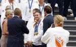 Den Haag 13 augustus 2024
Alle medaillewinnaars bij de olympische spelen op bezoek bij Koning Willem Alexander en Koningin Maxima op huis ten Bosch . oa aanwezig Femke Bol Sifan hassan Harrie Lavreysen Sharon v Rouwendaal Worthy de Jong Marit Bouwmeester Roy v d Berg de Hockey heren de hockey dames en alle roeiers. Koning Willem Alexander Koningin Maxima Pieter v d Hoogenband en Harry Lavreysen