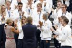 Den Haag 13 augustus 2024
Alle medaillewinnaars bij de olympische spelen op bezoek bij Koning Willem Alexander en Koningin Maxima op huis ten Bosch . oa aanwezig Femke Bol Sifan hassan Harrie Lavreysen Sharon v Rouwendaal Worthy de Jong Marit Bouwmeester Roy v d Berg de Hockey heren de hockey dames en alle roeiers.