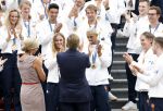 Den Haag 13 augustus 2024
Alle medaillewinnaars bij de olympische spelen op bezoek bij Koning Willem Alexander en Koningin Maxima op huis ten Bosch . oa aanwezig Femke Bol Sifan hassan Harrie Lavreysen Sharon v Rouwendaal Worthy de Jong Marit Bouwmeester Roy v d Berg de Hockey heren de hockey dames en alle roeiers.